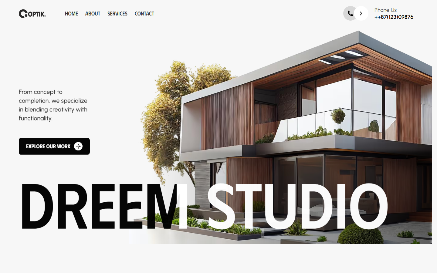Optik Website Demo preview