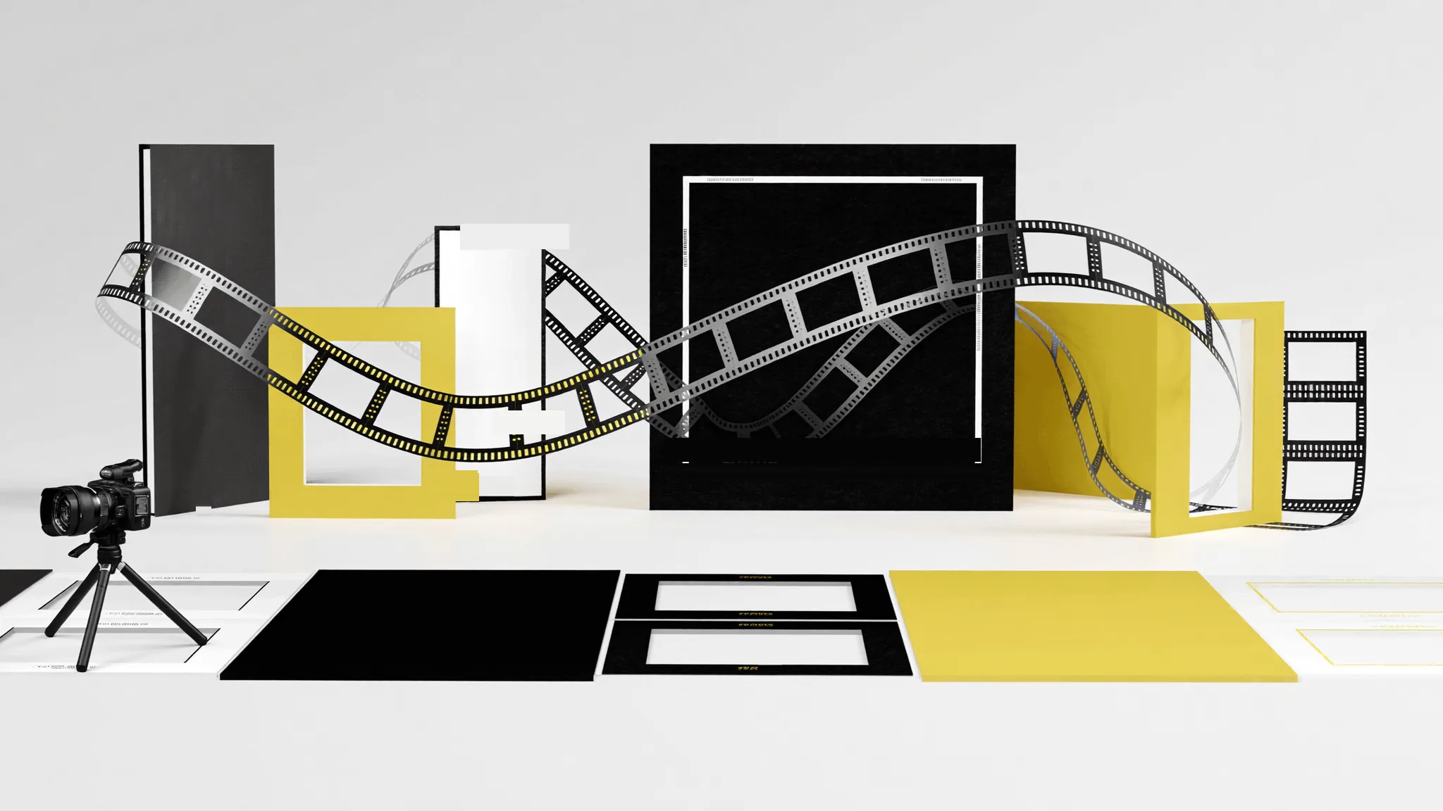 Abstract editorial visual representing creative content and motion